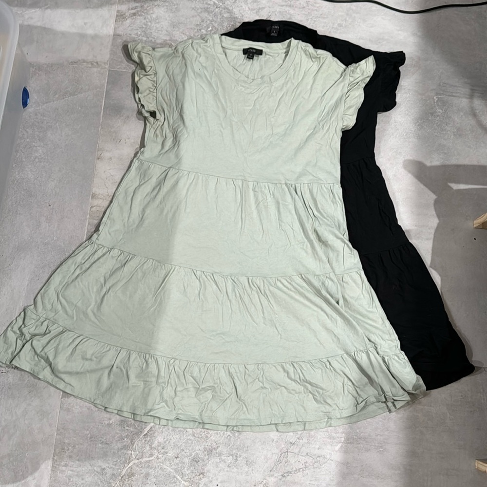 🎶💖BUNDLE OF TWO BEAUTIFUL LIGHTWEIGHT COTTON J.CREW FLUTTER DRESS